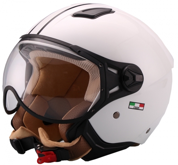 Helm VITO JET MODA weiß-glänzend